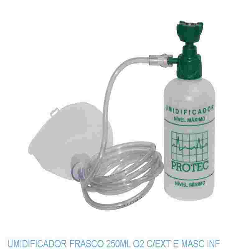 UMIDIFICADOR 250ML O2 C/ EXT E MASC INF